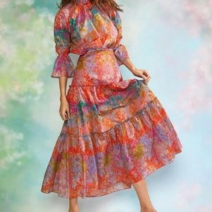 Sunset Maxi Skirt Cynthia Rowley Size 4 NWT